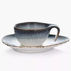 Filiżanka do espresso ze spodkiem DUKA TIME DIM 60 ml porcelanowa