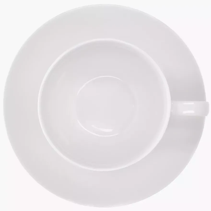 Filiżanka ze spodkiem DUKA FELICIA 300 ml biała porcelana
