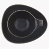 Filiżanka ze spodkiem DUKA TIME BLACK 150 ml grafitowa porcelanowa