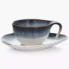 Filiżanka ze spodkiem DUKA TIME DIM 150 ml wielokolorowa porcelanowa