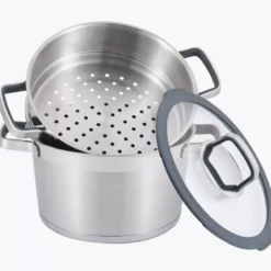 Garnek do gotowania na parze DUKA ESKIL 5200 ml srebrny stal nierdzewna