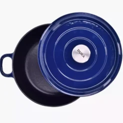 Garnek z pokrywką DUKA BJORN 4200 ml granatowy żeliwo