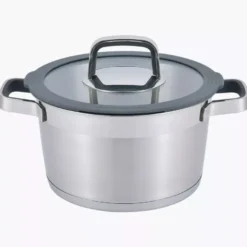 Garnek z pokrywką DUKA ESKIL 2500 ml srebrny stal nierdzewna