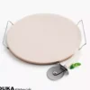 Kamień do pizzy z nożykiem DUKA PIZZA STONE 33 cm