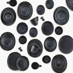 Kieliszek na jajko DUKA TIME BLACK grafitowy porcelanowy