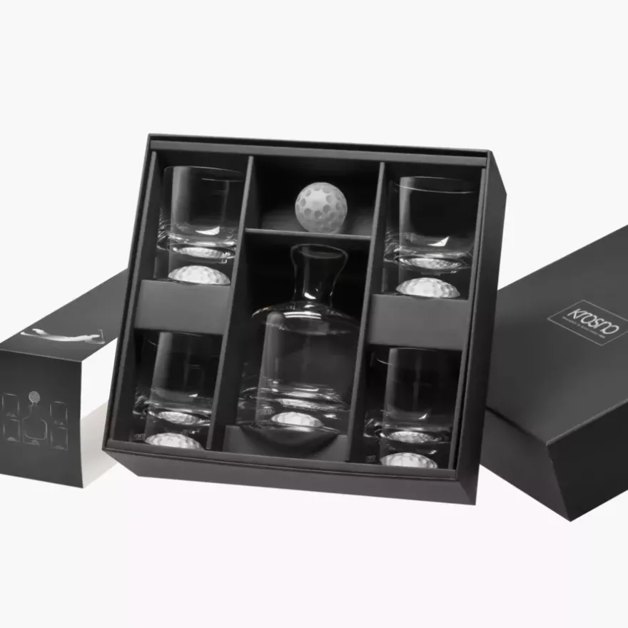 Komplet do whiskey KROSNO GOLF karafka 500 ml i 4 szklanki 280 ml