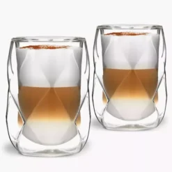 Komplet szklanek z podwójną ścianką VIALLI DESIGN GEO 2 szt. 350 ml