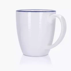 Kubek DUKA KROG 400 ml biały granatowy porcelana