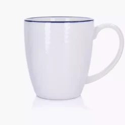 Kubek DUKA KROG 400 ml biały granatowy porcelana