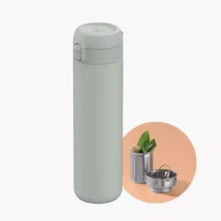 Kubek termiczny termos z zaparzaczem BERGHOFF LEO 700 ml miętowy stalowy