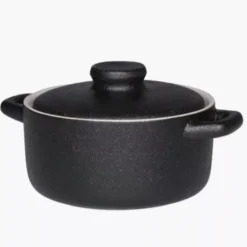 Mini garnek ceramiczny z pokrywką ROBUSTE MAKU 0,38 L 12 cm