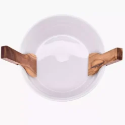 Misa sałatkowa ze sztućcami DUKA ACACIA 24 cm 3500 ml porcelana biała