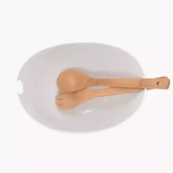 Misa ze sztućcami DUKA BAMBOO 28 cm biała