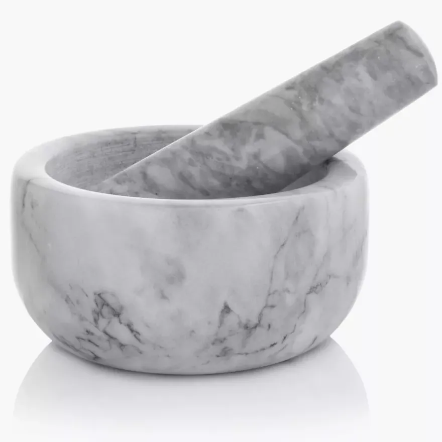 Moździerz kuchenny DUKA MARBLE 11,8x6,2 cm jasnoszary marmurowy