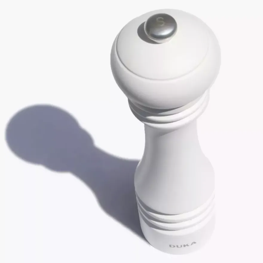 Młynek manualny do soli DUKA FRON 23 cm biały