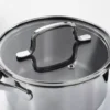 Rondel z pokrywą BERGHOFF HELIX 16 cm srebrny stalowy