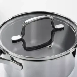 Rondel z pokrywą BERGHOFF HELIX 16 cm srebrny stalowy
