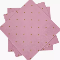Serwetki papierowe PAW Golden Dots 33x33 cm 20 szt różowe