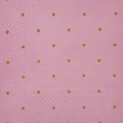 Serwetki papierowe PAW Golden Dots 33x33 cm 20 szt różowe