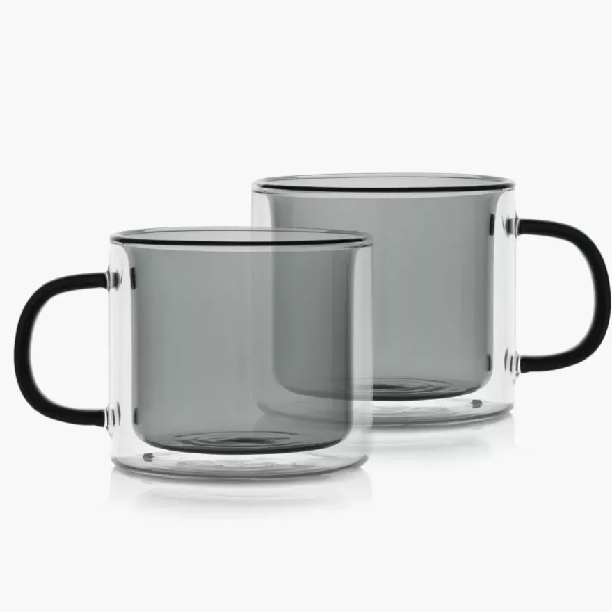 Szklanki do kawy i herbaty DUKA FARG 2 szt. 250 ml szare szklane
