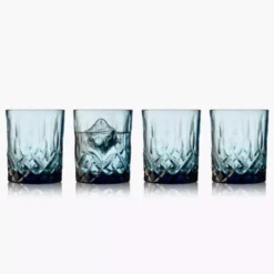 Szklanki do whisky LYNGBY SORRENTO 4 szt. 320 ml niebieskie