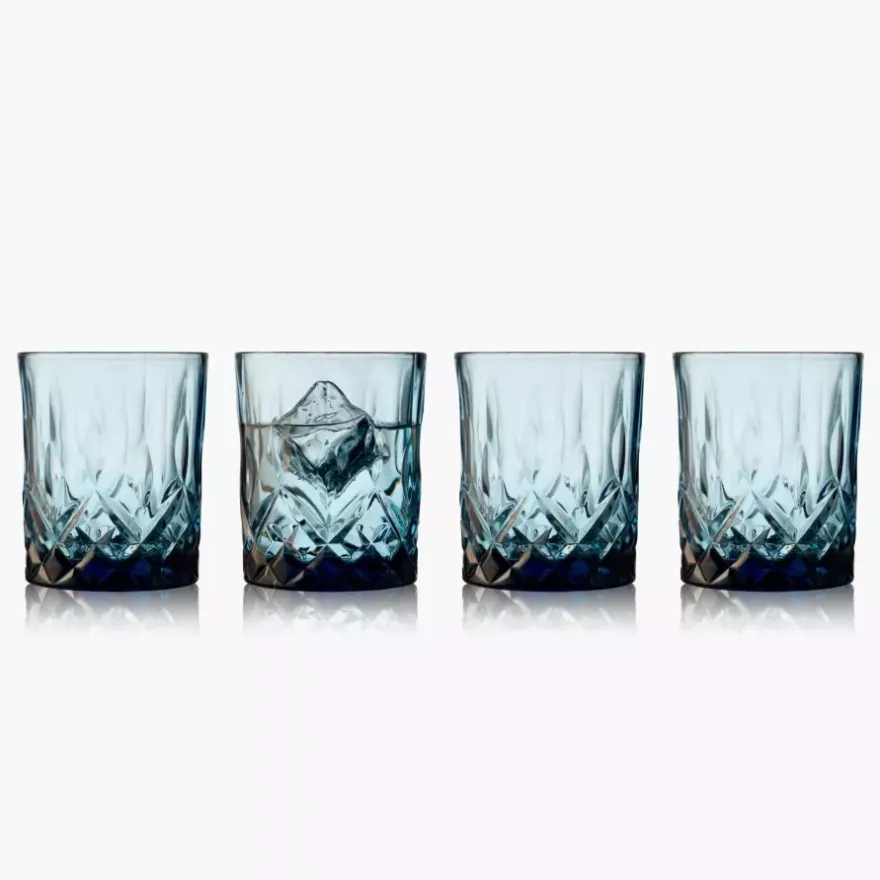 Szklanki do whisky LYNGBY SORRENTO 4 szt. 320 ml niebieskie