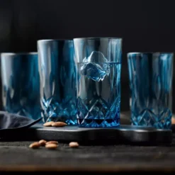 Szklanki wysokie LYNGBY SORRENTO 4 szt. 380 ml niebieskie