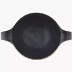 Talerz głęboki bulionówka ze spodkiem DUKA TIME BLACK 450 ml porcelanowy