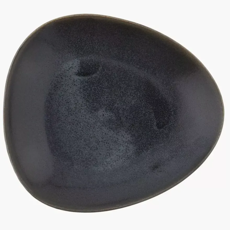 Talerz głęboki bulionówka ze spodkiem DUKA TIME BLACK 450 ml porcelanowy
