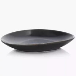 Talerz głęboki bulionówka ze spodkiem DUKA TIME BLACK 450 ml porcelanowy