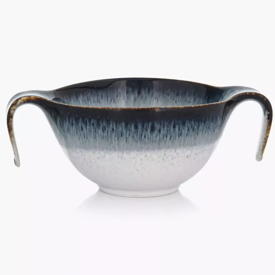 Talerz głęboki bulionówka ze spodkiem DUKA TIME DIM 450 ml porcelanowy