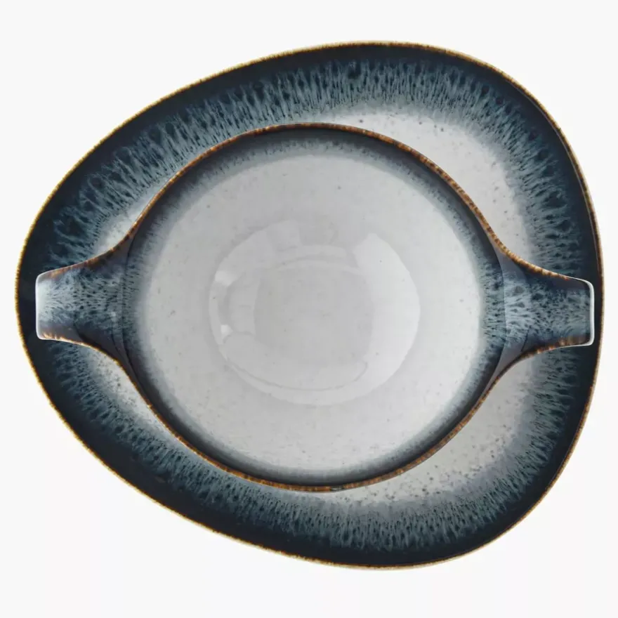 Talerz głęboki bulionówka ze spodkiem DUKA TIME DIM 450 ml porcelanowy