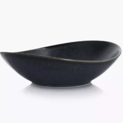 Talerz głęboki DUKA TIME BLACK 22 cm grafitowy porcelanowy