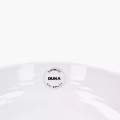 Talerz głęboki obiadowy DUKA KROG 22 cm biały granatowy porcelana