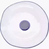 Talerz śniadaniowy DUKA KROG 20 cm biały granatowy porcelana