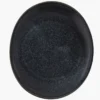 Talerz śniadaniowy DUKA TIME BLACK 22x19 cm grafitowy porcelanowy