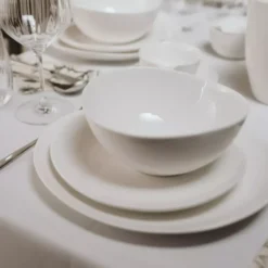 Talerz śniadaniowy DUKA TIME 22x19 cm biały porcelana