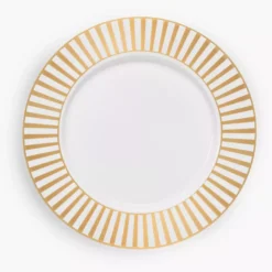 Talerz obiadowy DUKA GOLD 26.5 cm porcelanowy