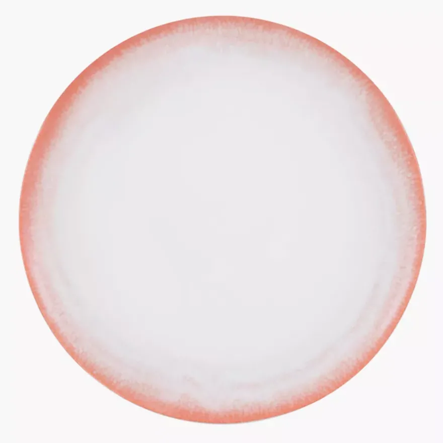 Talerz obiadowy DUKA SOLVIND 27.5 cm różowy biały porcelanowy