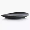 Talerz obiadowy DUKA TIME BLACK 28x24 cm grafitowy porcelanowy