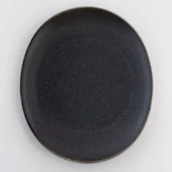 Talerz obiadowy DUKA TIME BLACK 28x24 cm grafitowy porcelanowy