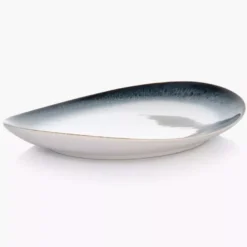 Talerz obiadowy DUKA TIME DIM 28x24 cm wielokolorowy porcelanowy
