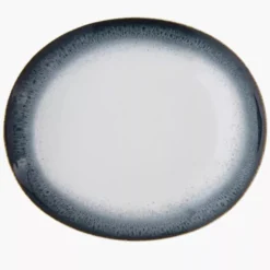 Talerz obiadowy DUKA TIME DIM 28x24 cm wielokolorowy porcelanowy