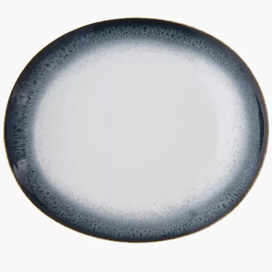 Talerz obiadowy DUKA TIME DIM 28x24 cm wielokolorowy porcelanowy