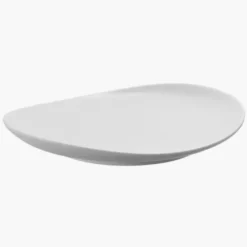 Talerz obiadowy DUKA TIME 28x24 cm biały porcelana
