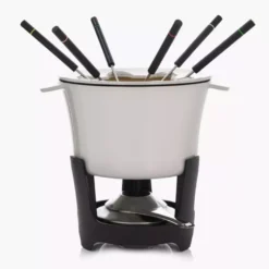 Zestaw do fondue DUKA SCANDI 1,3 l kremowy czarny