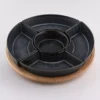 Zestaw do przystawek na obrotowej tacy DUKA WAREWOOD porcelanowy