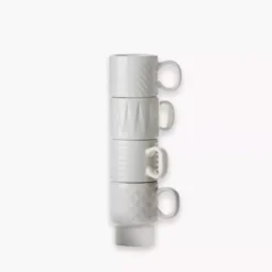 Zestaw 4 filiżanek do espresso SAGAFORM COFFE & MORE biały