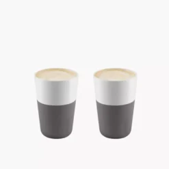 Zestaw 2 filiżanek do latte EVASOLO 360ml Elephant Grey