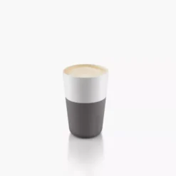 Zestaw 2 filiżanek do latte EVASOLO 360ml Elephant Grey
